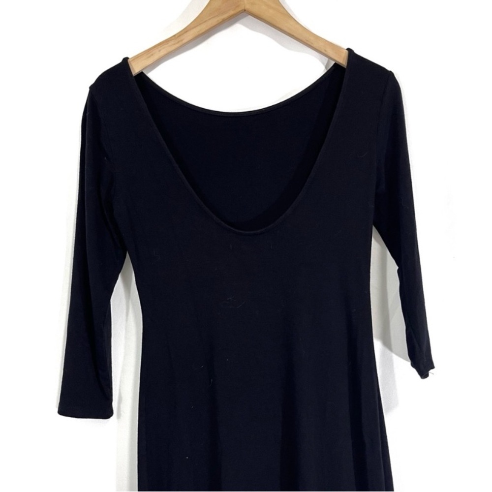 Lulu's Black 3/4 Sleeve Long Sleeve Dress - Picture 7 of 9